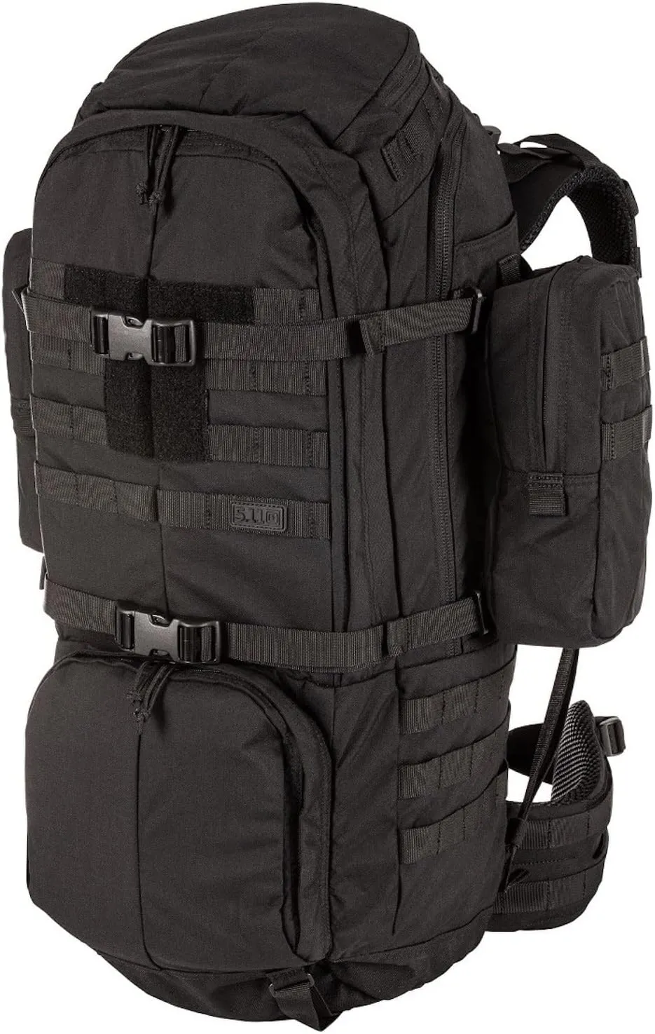 5.11 Tactical Military RUSH100 60L Deployment Backpack, Hydration & Storage Ready, Style 56555, Black, Large/X-Large: 35"-45" Hip