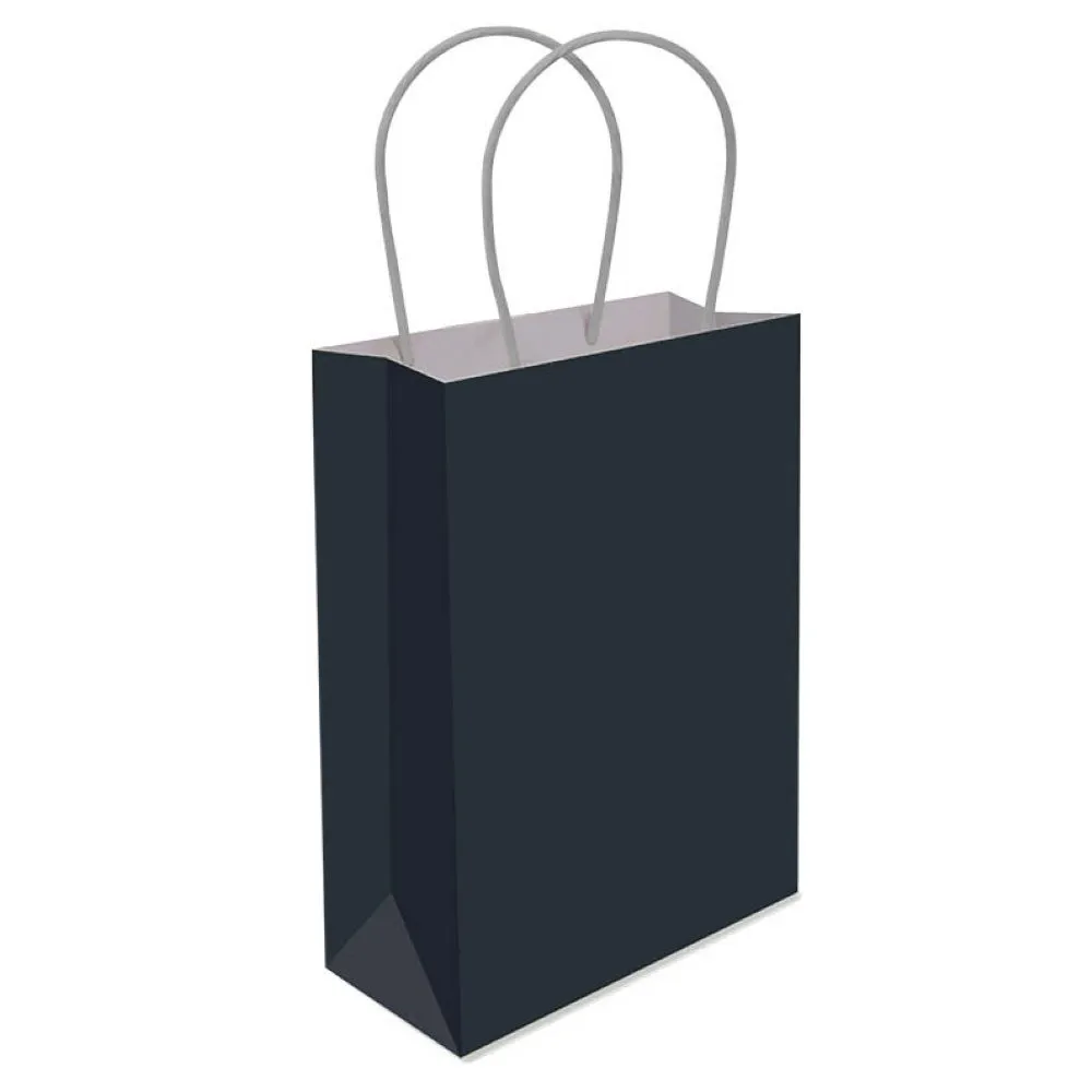 6 Black Paper Handle Bags