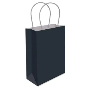6 Black Paper Handle Bags
