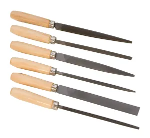 6-Piece Key File Set with Wooden Handles