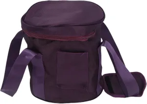 8 Inch Music Bowl Bag Crystal Carry Case Purple Well Cushioning Thickened with Inner Lining Handbag Organizers Padded Travelling for Parts Portable Handle Storage Capacity Double
