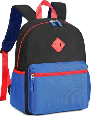 abshoo Kindergarten Backpack for Boys Preschool Backpacks School Bookbag for Kids 4-8(Black and Blue)