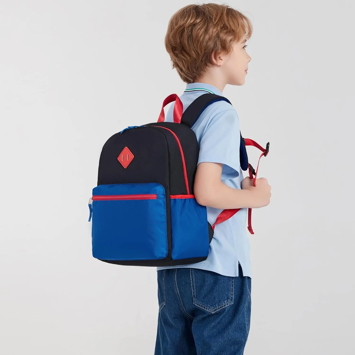 abshoo Kindergarten Backpack for Boys Preschool Backpacks School Bookbag for Kids 4-8(Black and Blue)