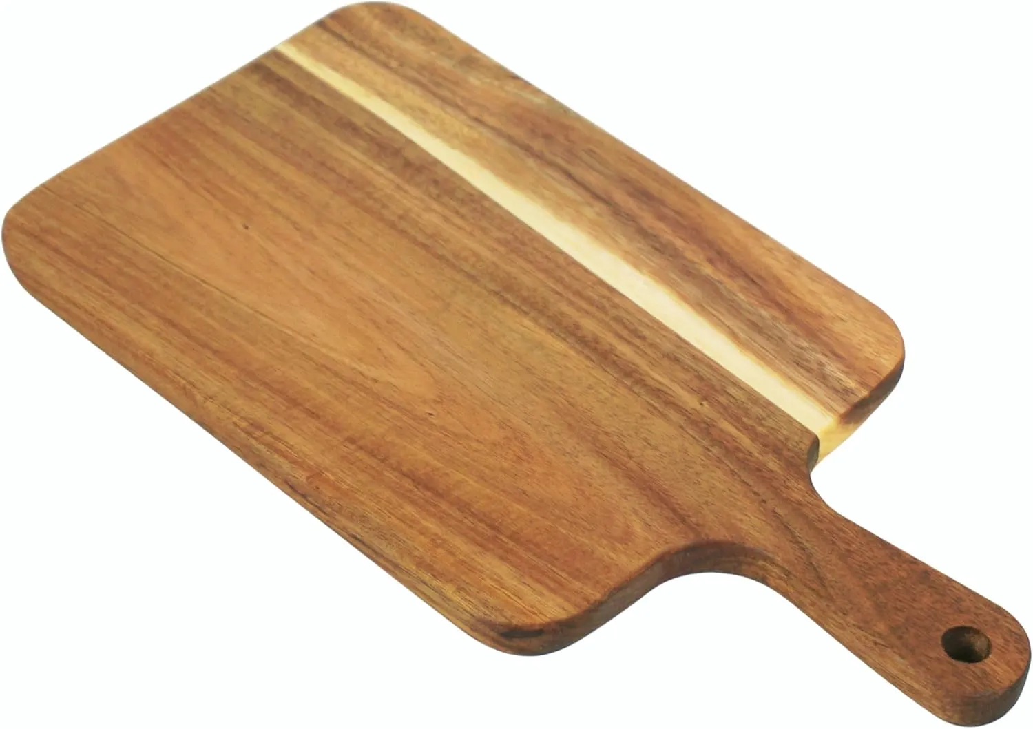 Acacia Wood Cutting Board with Handle 16"x8.7", Wooden Cutting Boards, Chopping Board, Charcuterie Board, Serving board for Cheese, Bread, Pizza, Vegetables & Fruits (1, 16"L x 8.7"W)