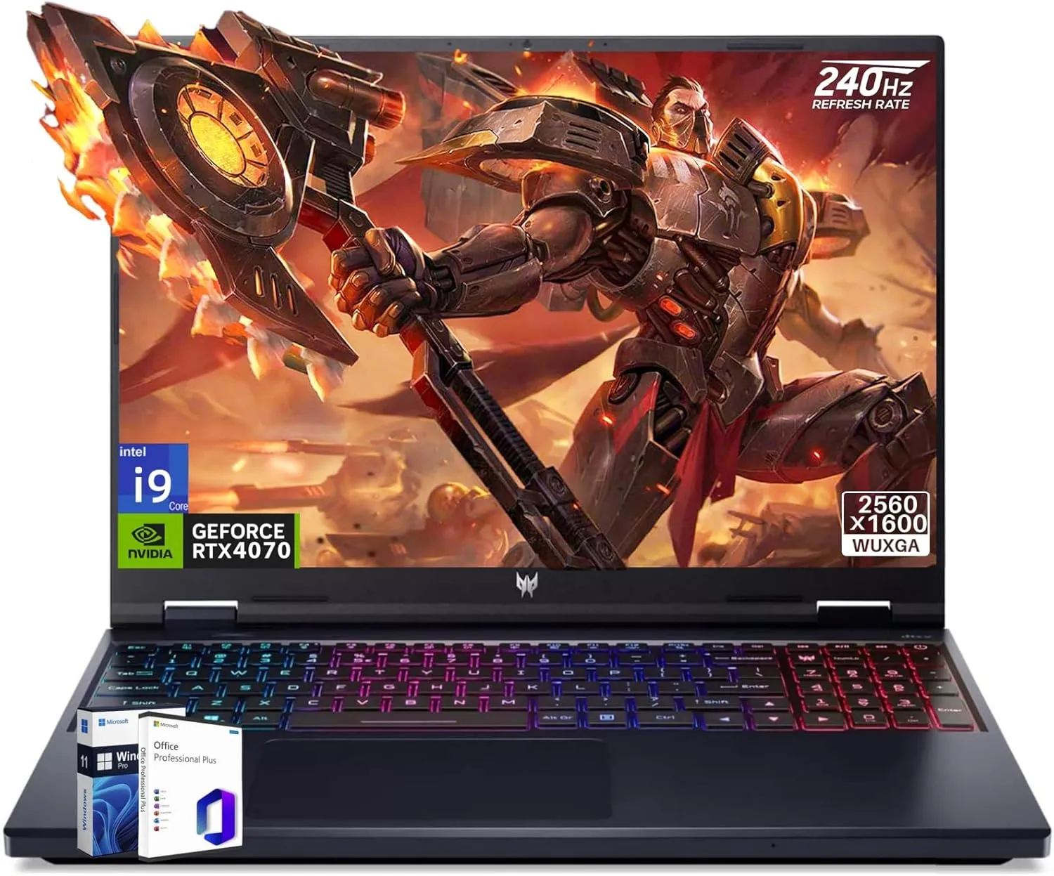 acer Predator Helios Neo 16 Gaming Laptop, GeForce RTX 4070, Intel i9-14900HX, 16" IPS 240Hz 500 nits Display, 32 GB DDR5 RAM, 1 TB SSD, Windows 11 Pro, Office Pro Lifetime License