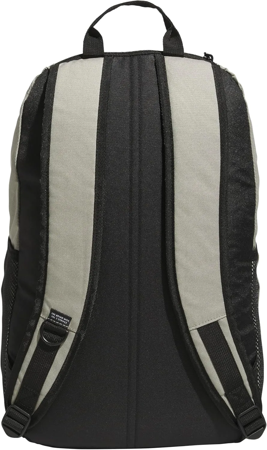 adidas Boys' Midway Backpack (28L) Durable Student Athletic Gym Laptop Book Bag Girls, Silver Pebble Grey/Black/Lucid Lemon Yellow, One Size