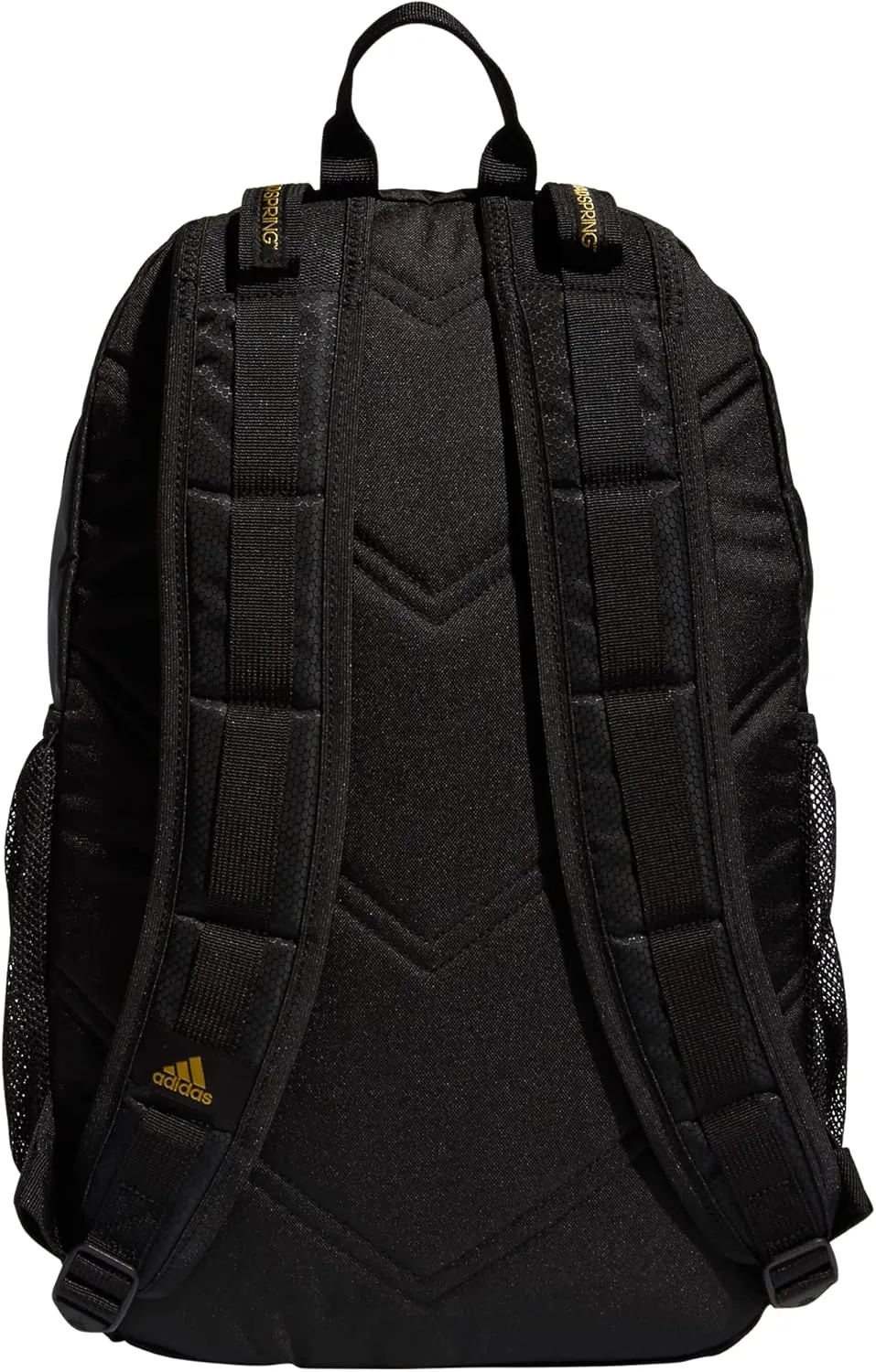 adidas Excel Laptop Durable Large Athletic Gym Backpack Bag, Gold Metallic/Black, One Size