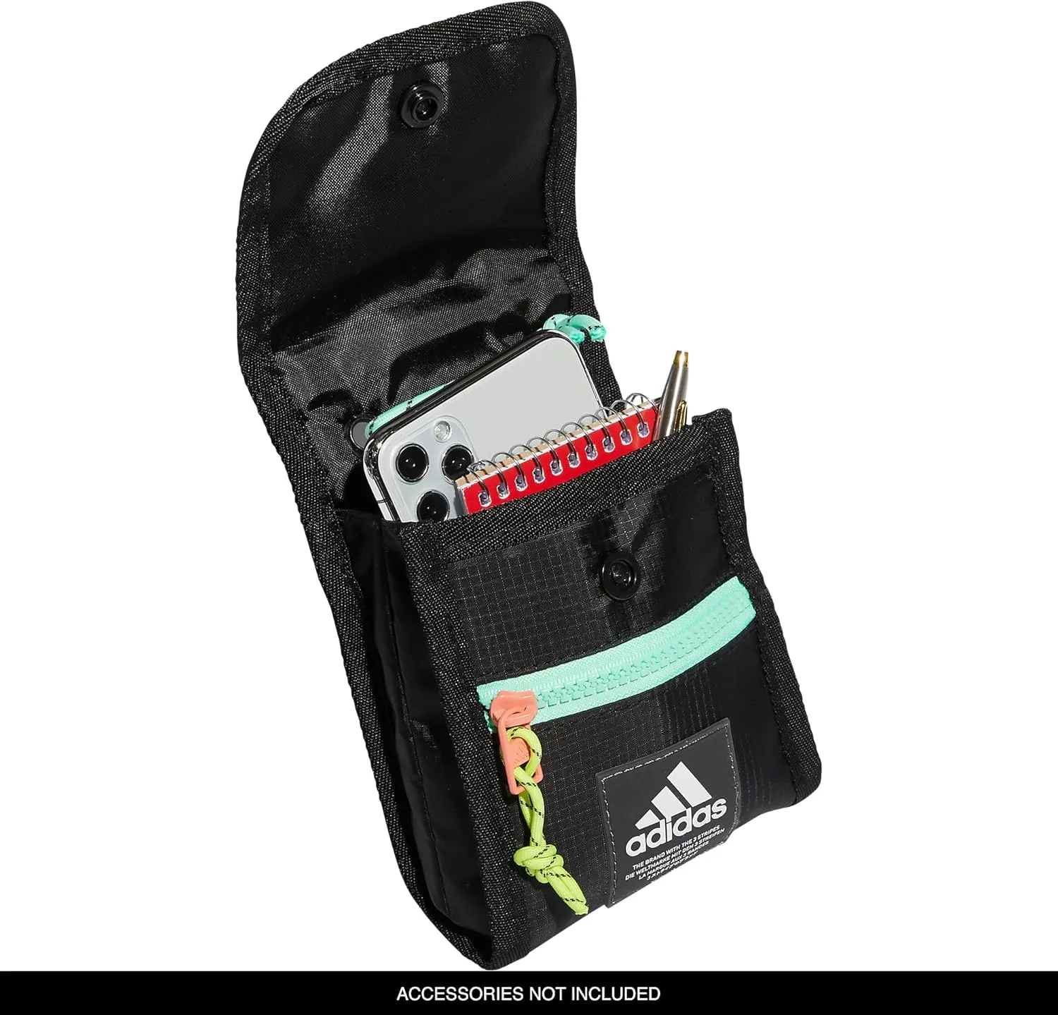 adidas Neck Pouch Crossbody Travel and Festival Wallet