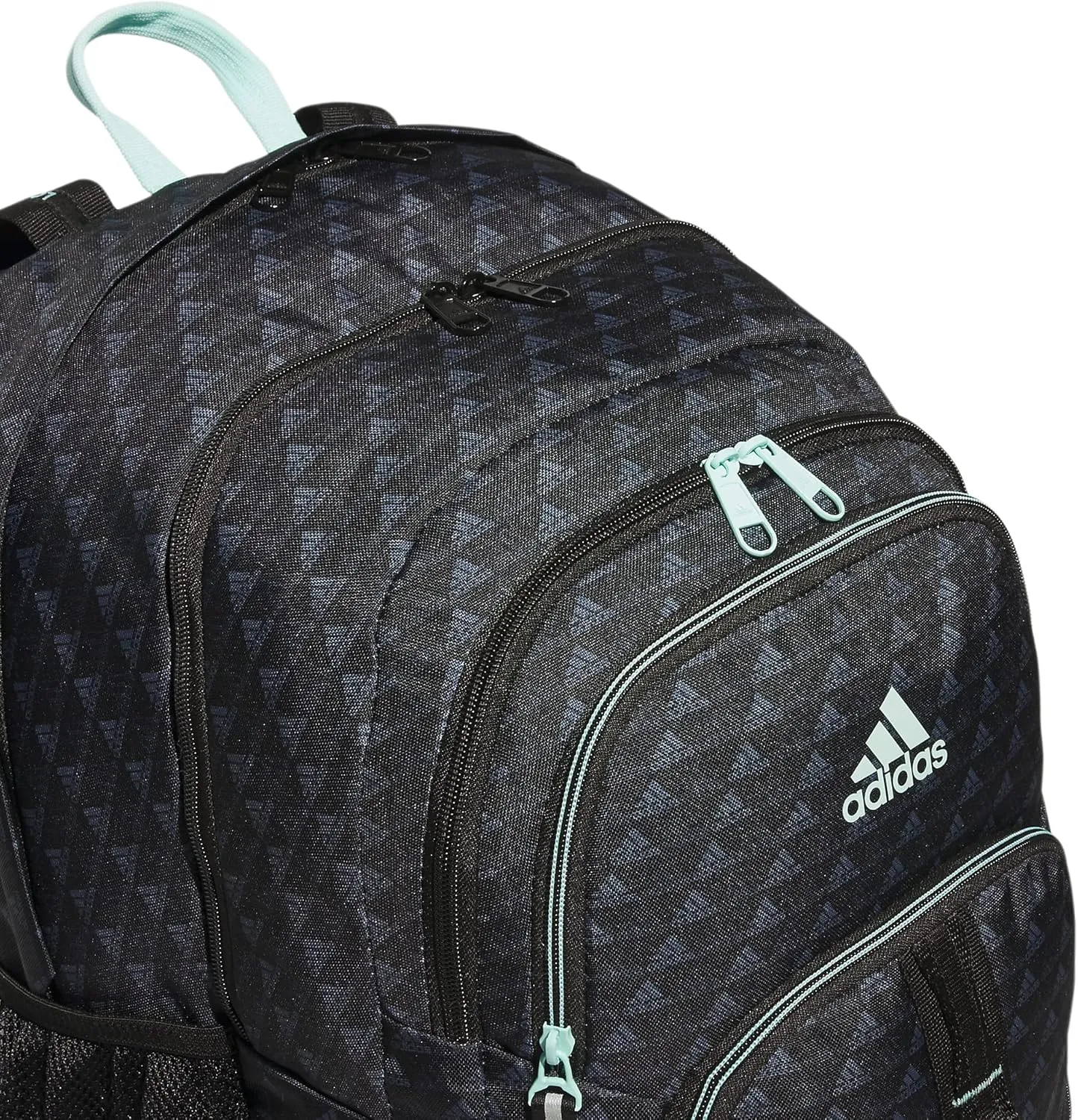 adidas Prime 6 Backpack, BOS Mini Monogram Black/Semi Flash Aqua Blue, One Size