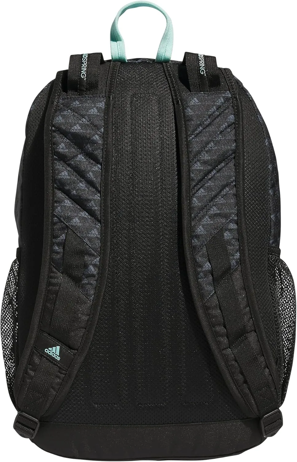 adidas Prime 6 Backpack, BOS Mini Monogram Black/Semi Flash Aqua Blue, One Size