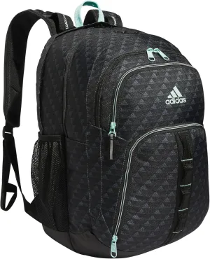 adidas Prime 6 Backpack, BOS Mini Monogram Black/Semi Flash Aqua Blue, One Size