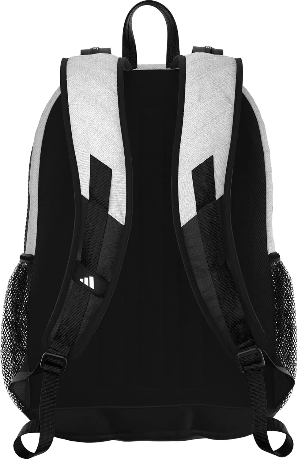 adidas Primetime Large Backpack for Women and Men, Big Bag with Laptop Sleeve, Twill White/Black, One Size