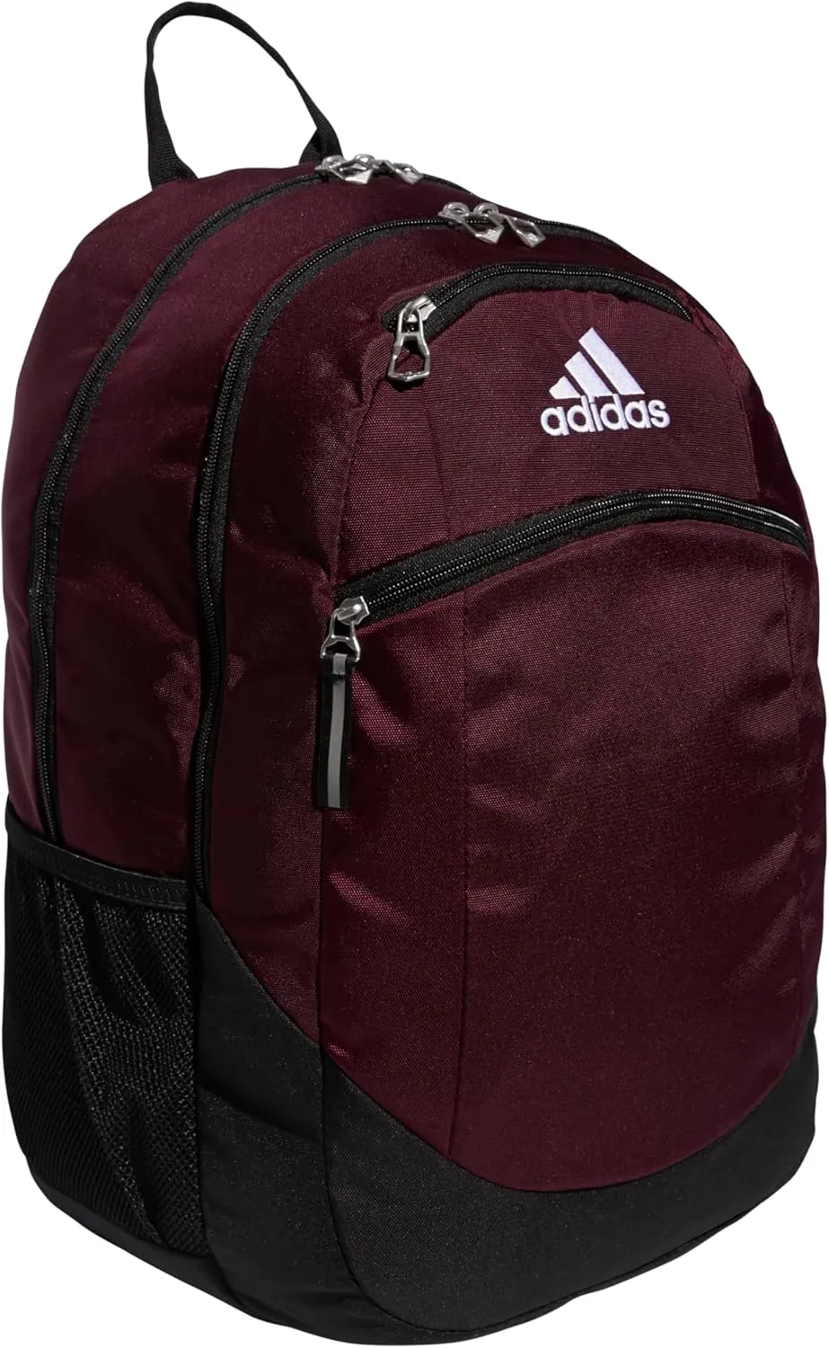 adidas Striker Sports Backpack Durable Athletic Gym Laptop Bag, Team Maroon/Black/White, One Size