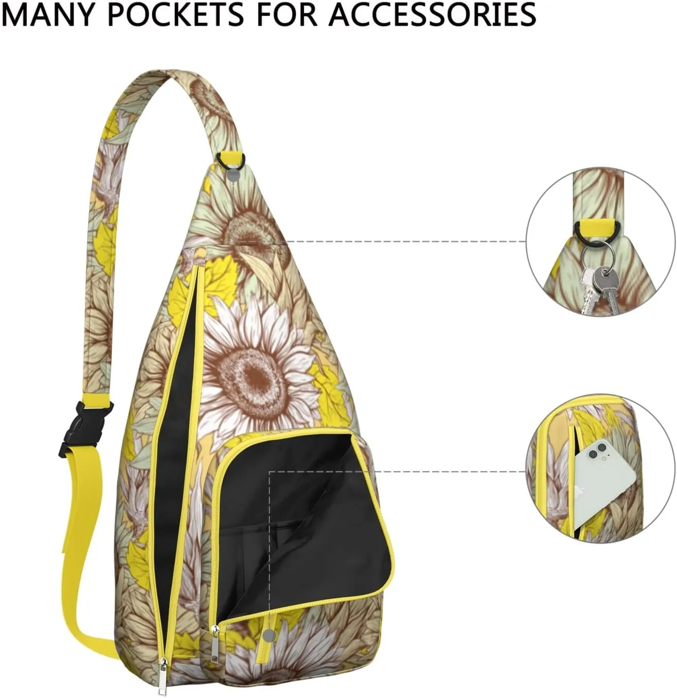 Adjustable Strap Crossbody for Women, Lightweight & Stylish Floral Design