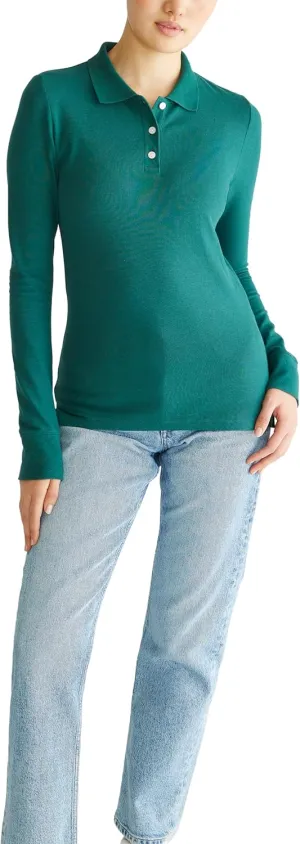 AEROPOSTALE Women's Aero Uniform Polo Long Sleeve