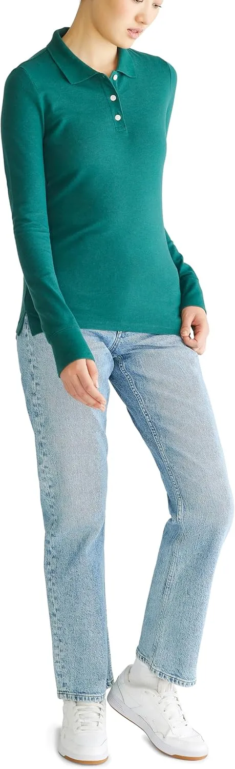 AEROPOSTALE Women's Aero Uniform Polo Long Sleeve