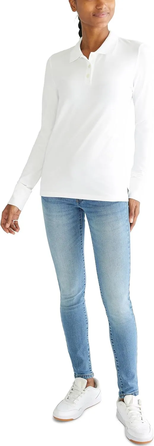 AEROPOSTALE Women's Aero Uniform Polo Long Sleeve