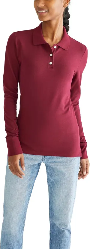 AEROPOSTALE Women's Aero Uniform Polo Long Sleeve