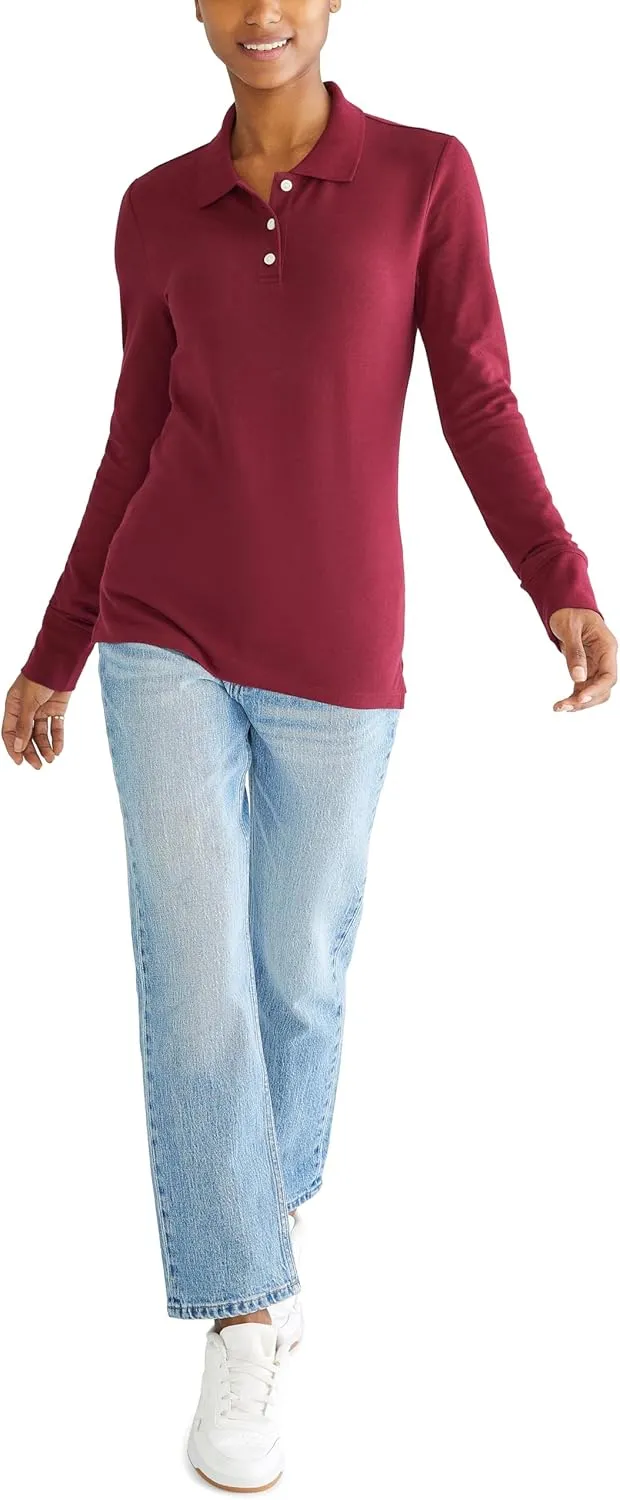 AEROPOSTALE Women's Aero Uniform Polo Long Sleeve