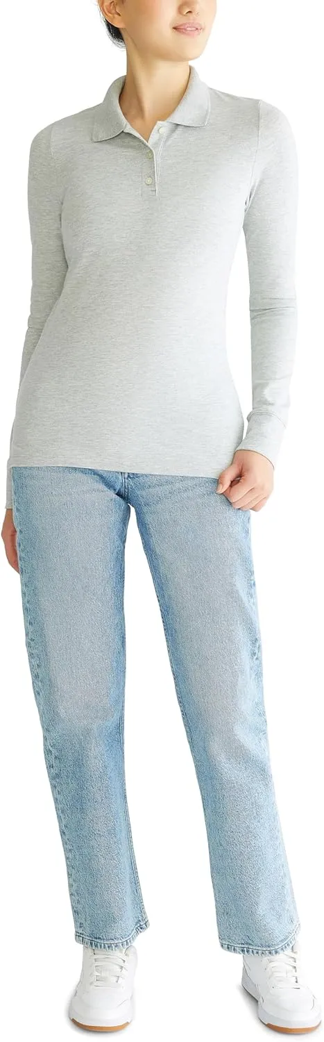 AEROPOSTALE Women's Aero Uniform Polo Long Sleeve