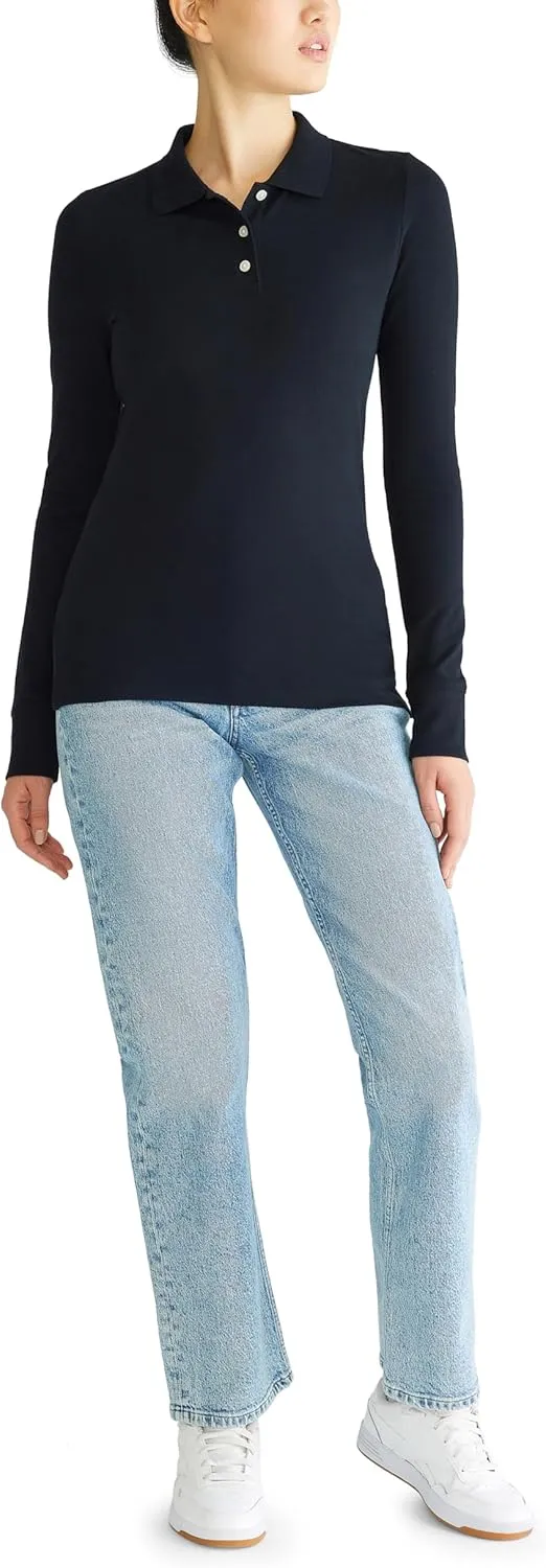 AEROPOSTALE Women's Aero Uniform Polo Long Sleeve