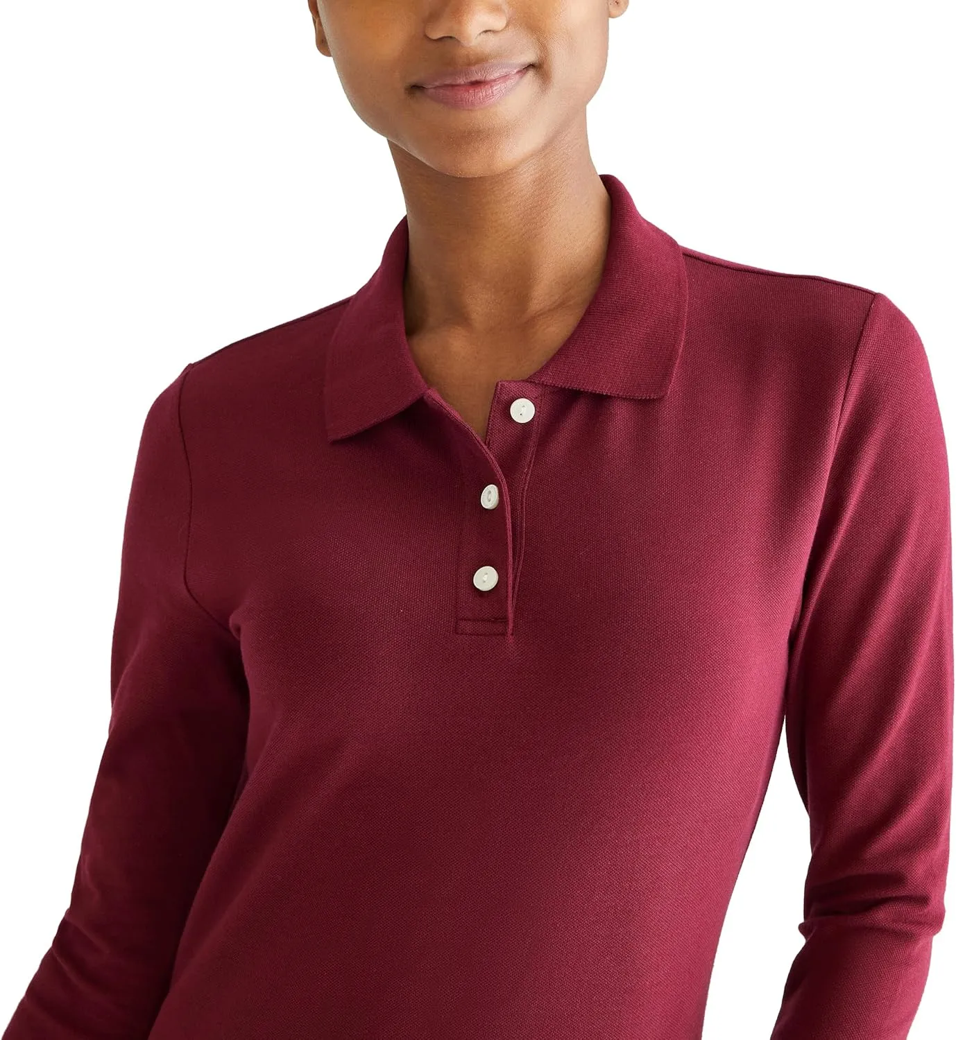 AEROPOSTALE Women's Aero Uniform Polo Long Sleeve
