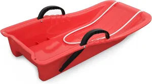 AGPTEK 31 Inch Durable Downhill Sprinter Toboggan Snow Sled for Kids Boys Girls Adults with Built-in Handles and Pulling Rope