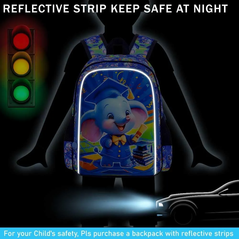 AGSDON 3PCS Kids Backpack for Boys, 16" Preschool Elementary Water Resistant School Bag, Boys Backpacks Set with Lunch Box Pencil Case