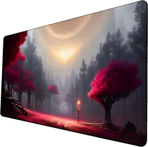 AI Painting TCG Playmat - MTG Trading Card Game Mat, 24x14 Inches Premium MTG Playmat - The Perfect Companion for Intense Card Battles - Fantasy Dark Vampire Lotus-060