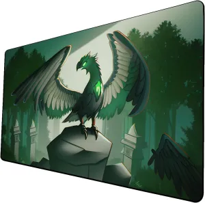 AI Painting TCG Playmat - MTG Trading Card Game Mat, 24x14 Inches Premium MTG Playmat - The Perfect Companion for Intense Card Battles - Fantasy Dark Vampire Lotus-064