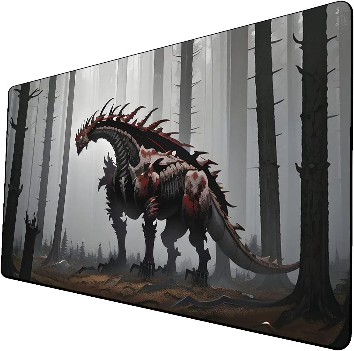 AI Painting TCG Playmat - MTG Trading Card Game Mat, 24x14 Inches Premium MTG Playmat - The Perfect Companion for Intense Card Battles - Fantasy Dark Vampire Lotus-087
