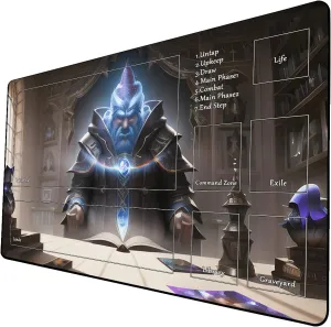 AI Painting TCG Playmat - MTG Trading Card Game Mat with Zone, 24x14 Inches Premium MTG Playmat - The Perfect Companion for Intense Card Battles - Fantasy Dark Vampire Lotus-052