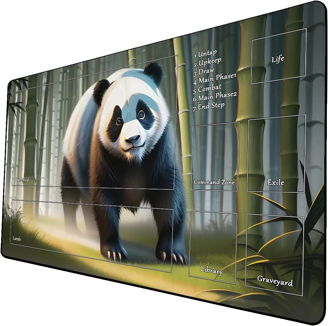 AI Painting TCG Playmat - MTG Trading Card Game Mat with Zone, 24x14 Inches Premium MTG Playmat - The Perfect Companion for Intense Card Battles - Fantasy Dark Vampire Lotus-058