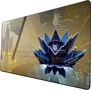 AI Painting TCG Playmat - MTG Trading Card Game Mat with Zone, 24x14 Inches Premium MTG Playmat - The Perfect Companion for Intense Card Battles - Fantasy Dark Vampire Lotus-069