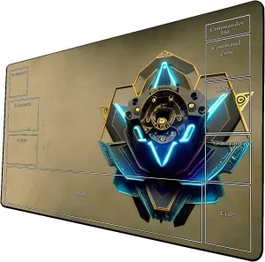 AI Painting TCG Playmat - MTG Trading Card Game Mat with Zone Layout, 24x14 Inches Premium MTG Play Mat - The Perfect Companion for Intense Card Battles - Fantasy Dark Skull Black Lotus 424A176