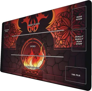 AI Painting TCG Playmat - MTG Trading Card Game Mat with Zones, 24x14 Inches Premium MTG Playmat - The Perfect Companion for Intense Card Battles - Fantasy Dark Vampire Lotus-046