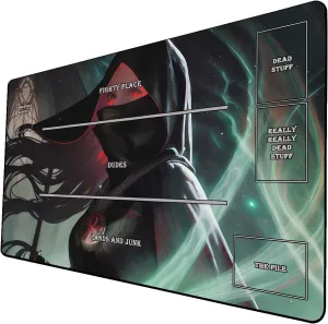 AI Painting TCG Playmat - MTG Trading Card Game Mat with Zones, 24x14 Inches Premium MTG Playmat - The Perfect Companion for Intense Card Battles - Fantasy Dark Vampire Lotus-062