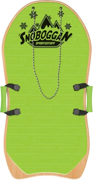 AIRHEAD SNO-BOGGAN Wood Sled, Green, 36 x 18 inches