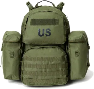 Akmax MOLLE II Medium Rucksack Military Tactical Backpack with Detachable Side Pouches & Upgraded Frame for Enhanced Comfort