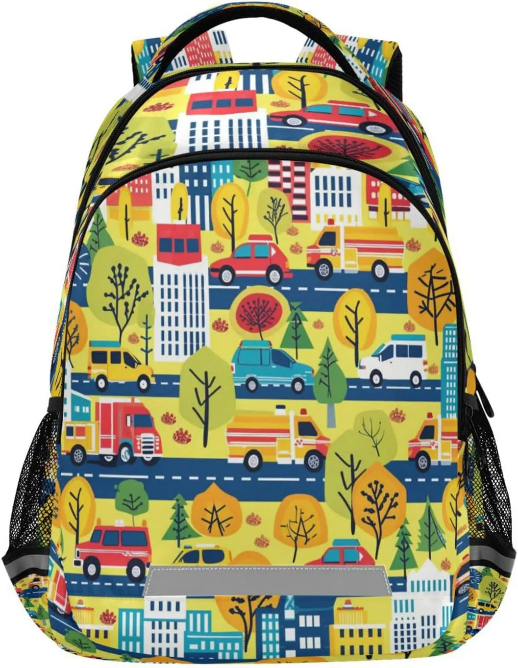 ALAZA City Building Road Cars Truck Backpacks Travel Laptop Daypack School Book Bag for Men Women Teens Kids