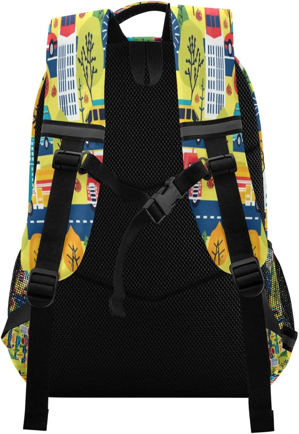 ALAZA City Building Road Cars Truck Backpacks Travel Laptop Daypack School Book Bag for Men Women Teens Kids