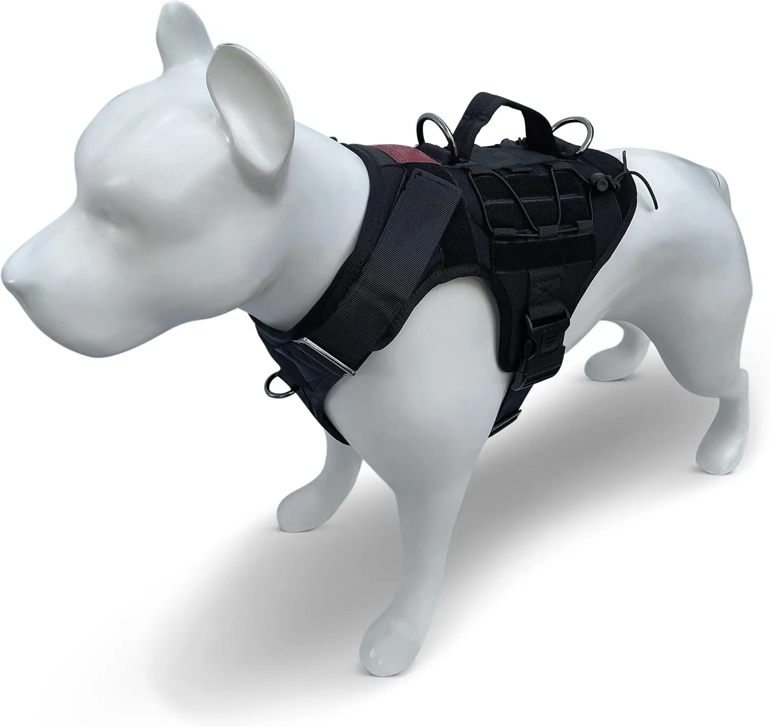 ALBCORP Tactical Dog Vest Harness - Heavy Duty, No-Pull Training Vest for Large Breeds, Military Service Dog Vest with Front Leash Clip, Hook & Loop Panels, Padded Handle