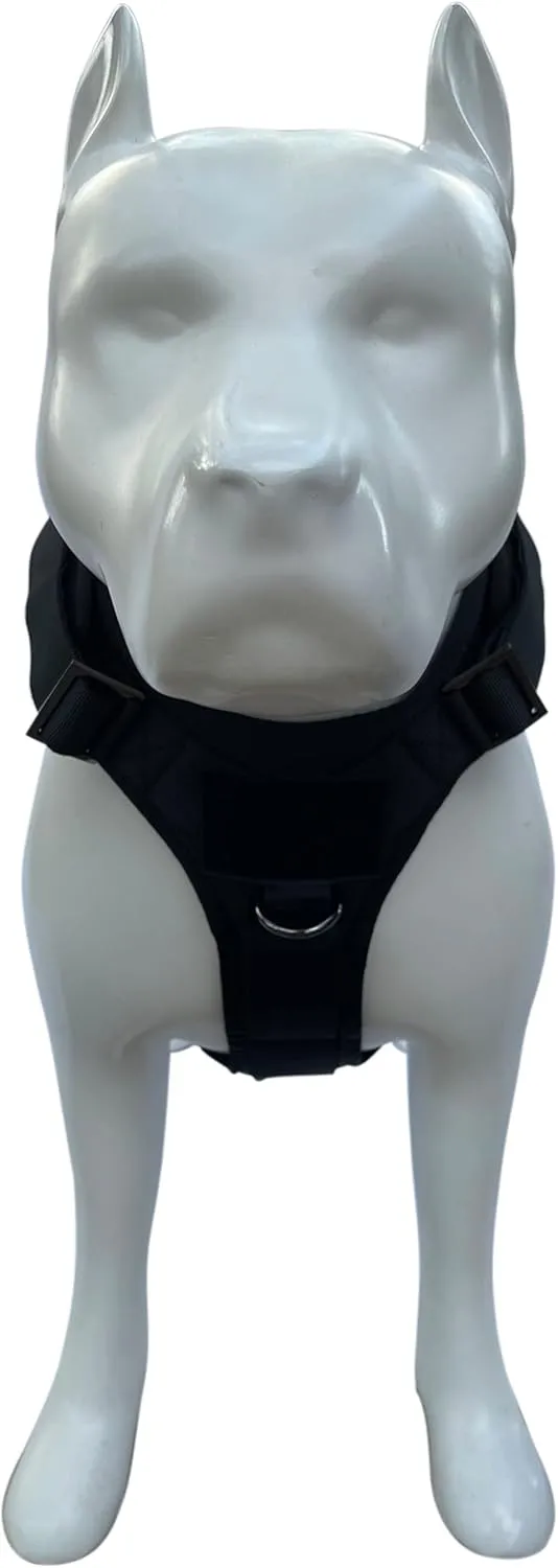 ALBCORP Tactical Dog Vest Harness - Heavy Duty, No-Pull Training Vest for Large Breeds, Military Service Dog Vest with Front Leash Clip, Hook & Loop Panels, Padded Handle