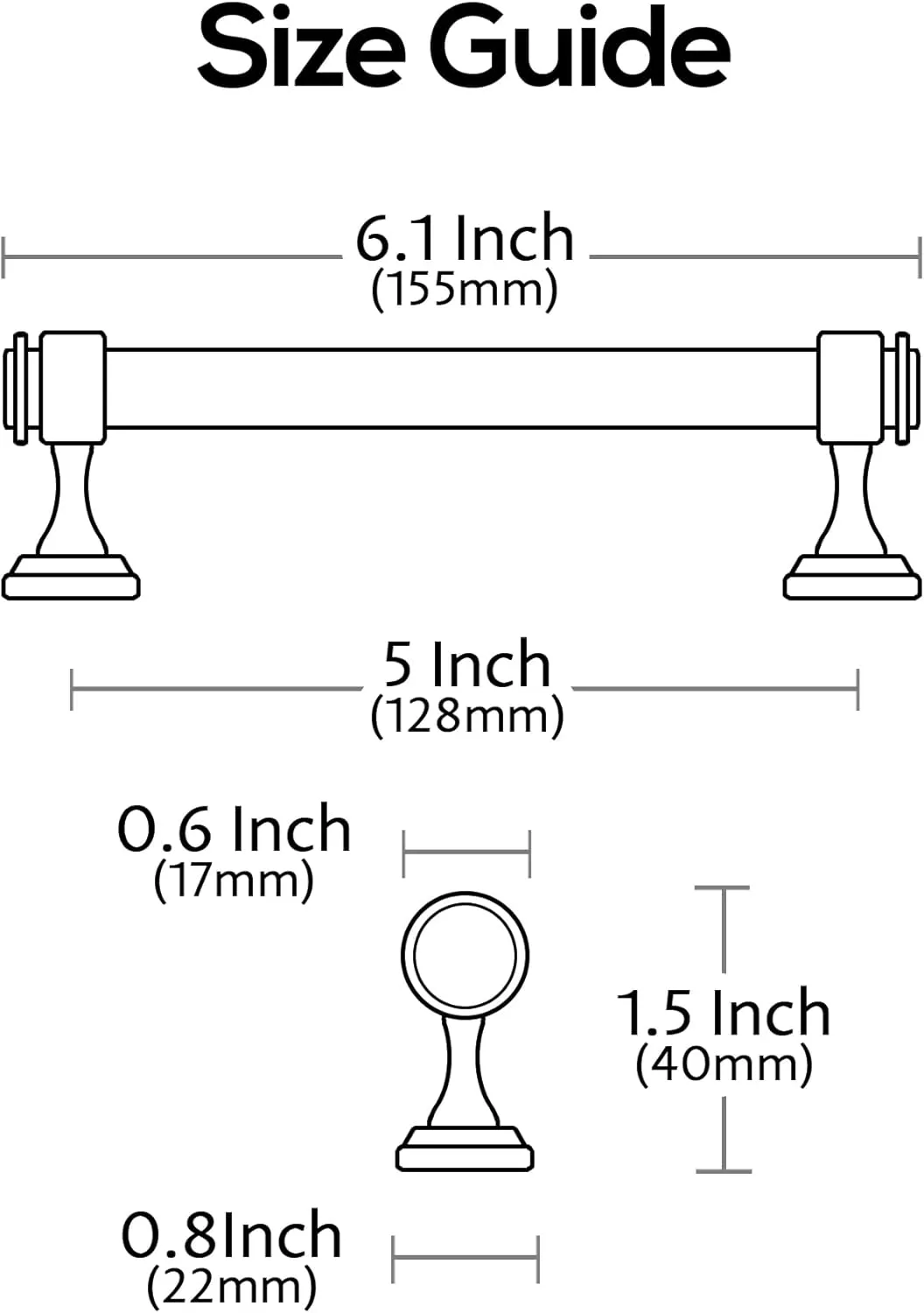 Alzassbg 10 Pack Champagne Bronze Cabinet Pulls, 5 Inch(128mm) Hole Centers Cabinet Handles Kitchen Hardware Straight Bar for Cabinets and Drawer AL3082BRG