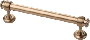 Alzassbg 10 Pack Champagne Bronze Cabinet Pulls, 5 Inch(128mm) Hole Centers Cabinet Handles Kitchen Hardware Straight Bar for Cabinets and Drawer AL3082BRG