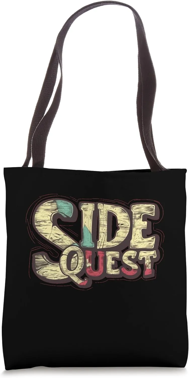 Amazing Side Quest Graphic for an Epic Challenge Tote Bag