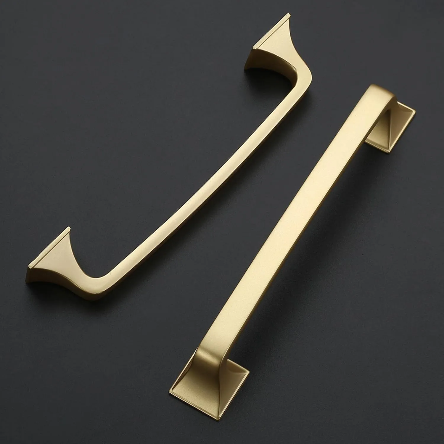 Amerdeco 10 Pack Brushed Gold Cabinet Pulls 5 Inch(128mm) Hole Center Cabinet Hardware Kitchen Cabinet Handles for Bathroom Pulls ZH002