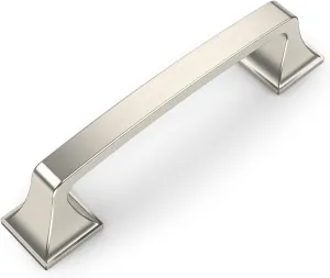 Amerdeco 10 Pack Brushed Satin Nickel 3.75 Inch(96mm) Hole Centers Kitchen Cabinet Pulls Hardware Kitchen Handles for Cabinets Cupboard Handles Drawer Pulls