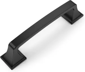 Amerdeco 10 Pack Matte Black 3-3/4 Inch(96mm) Hole Centers Kitchen Cabinet Pulls Hardware Kitchen Handles for Cabinets Cupboard Handles Drawer Pulls
