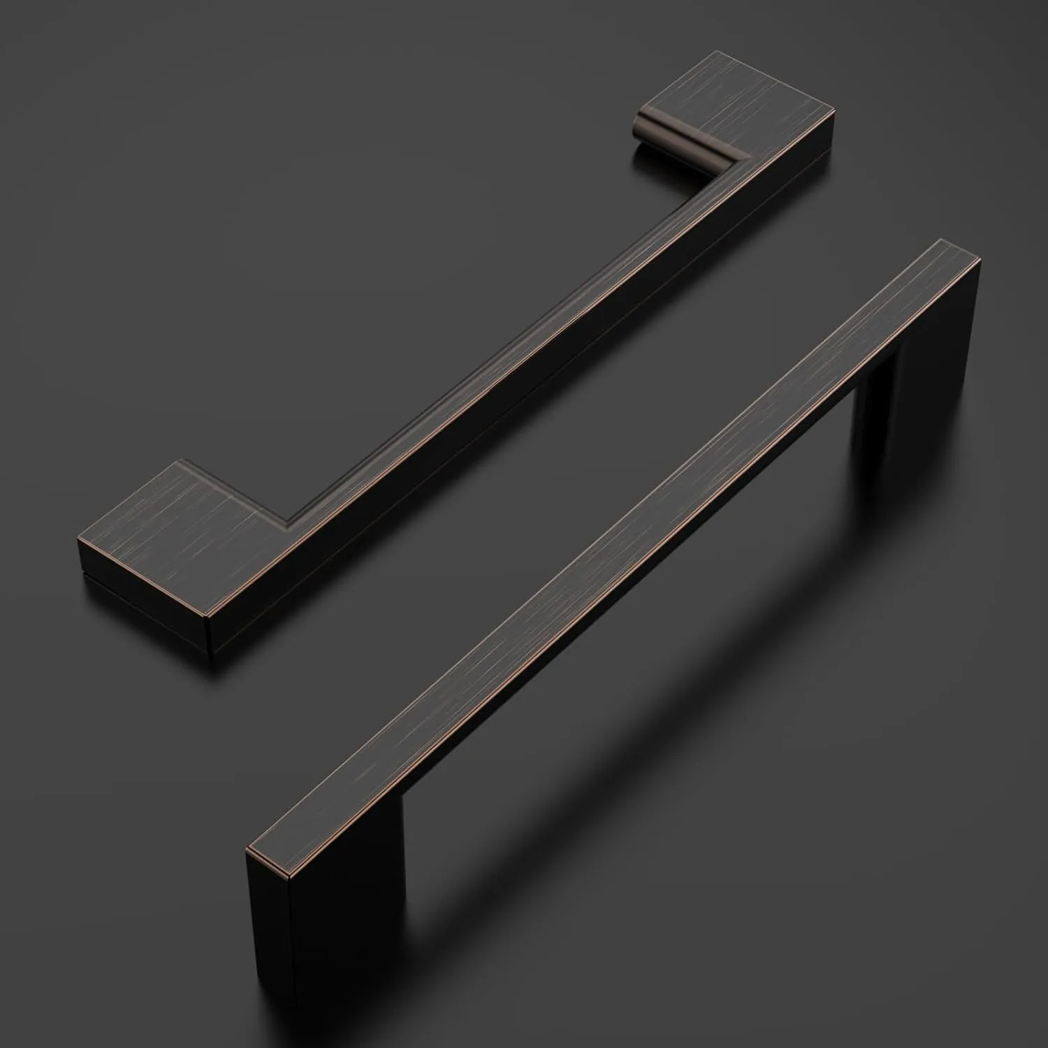 Amerdeco 10 Pack Oil Rubbed Bronze Cabinet Pulls 5 Inch(128MM) Hole Centers Kitchen Cabinet Handles Cabinet Hardware Kitchen Handles for Cabinets Cupboard Handles Drawer Pulls ZH0060